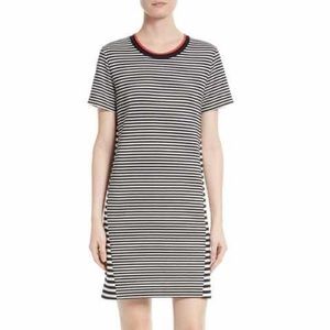 GREY JASON WU Striped T-Shirt Jersey Dress S